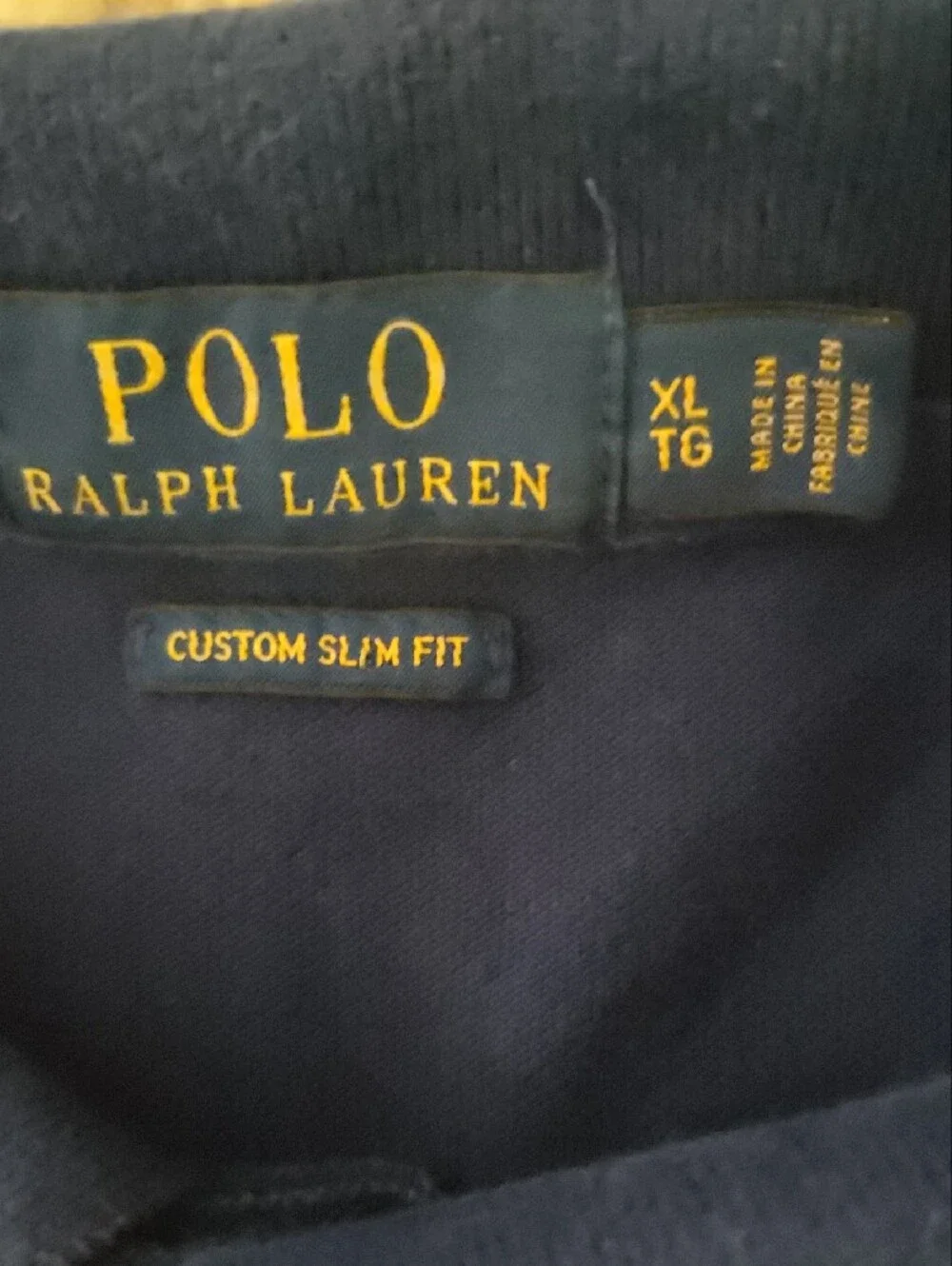 Polo by Ralph Lauren Blue Polo with Yellow Pony, XL Slim Fit